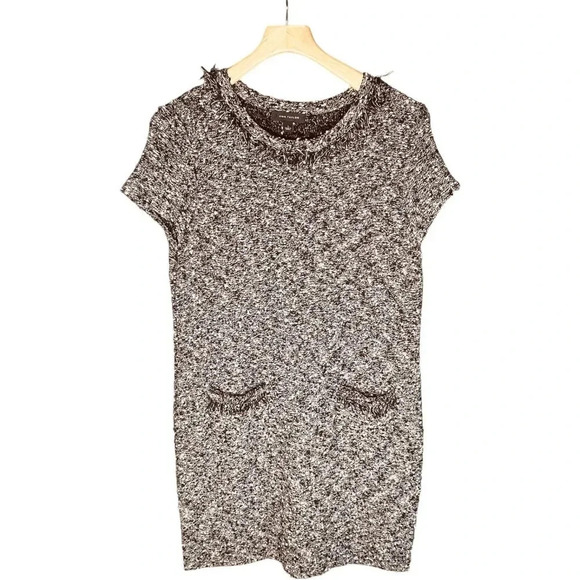 Ann Taylor Tweed Bodycon Mini Dress with Fringe Details - Picture 2 of 14